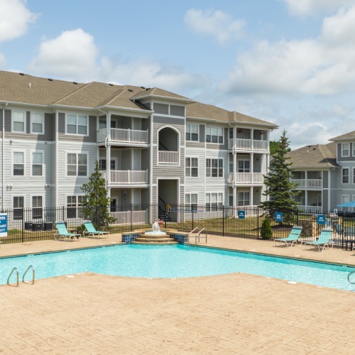 Apartment buildings with pool
